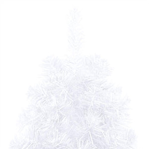 vidaXL Artificial Half Christmas Tree with Lights and Baubles White 240 cm