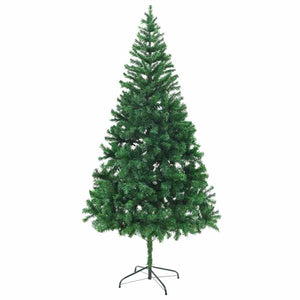 vidaXL Artificial Christmas Tree with Lights and Baubles 210cm 910 Branches
