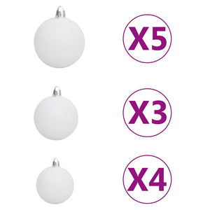 vidaXL Artificial Christmas Tree with Lights, Baubles, 120cm, 230 Branches