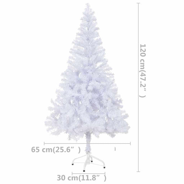vidaXL Artificial Christmas Tree with Lights, Baubles, 120cm, 230 Branches