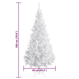 vidaXL Artificial Christmas Tree with Lights, Baubles, 180cm, 620 Branches