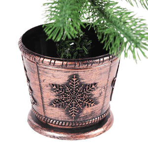 Künstlicher Weihnachtsbaum mit Beleuchtung & Kugeln 65 cm Grün