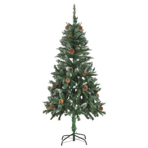 Künstlicher Weihnachtsbaum mit Beleuchtung & Zapfen 150 cm