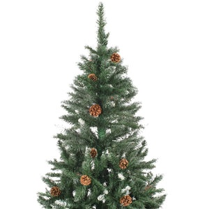 Künstlicher Weihnachtsbaum mit Beleuchtung & Zapfen 150 cm