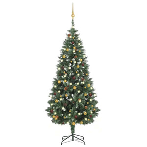 Künstlicher Weihnachtsbaum mit Beleuchtung & Kugeln 180 cm