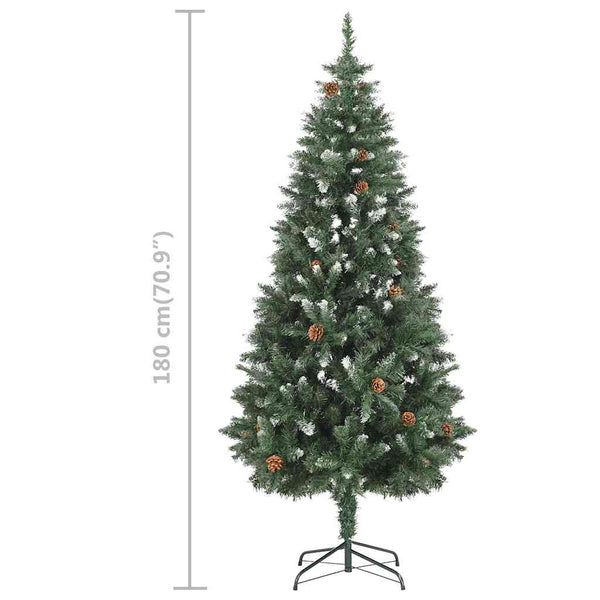 Künstlicher Weihnachtsbaum mit Beleuchtung & Kugeln 180 cm