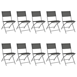 vidaXL 11-pc. Outdoor Dining Set Steel