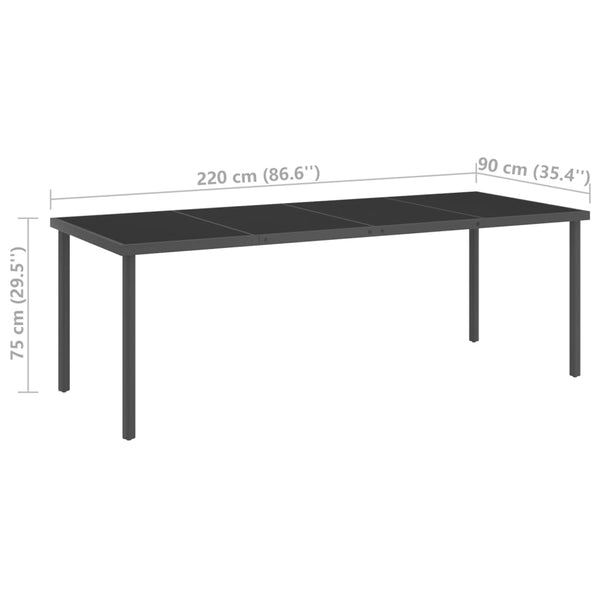 vidaXL 11-pc. Outdoor Dining Set Steel