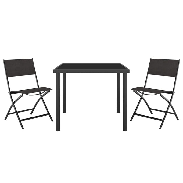 vidaXL 3-Piece Outdoor Dining Set Steel