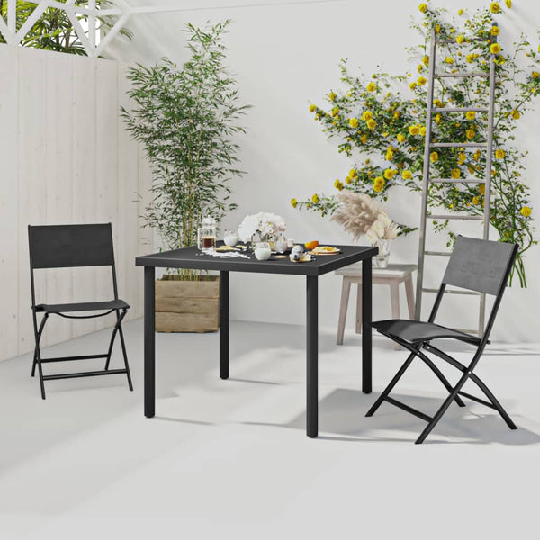 vidaXL 3-Piece Outdoor Dining Set Steel