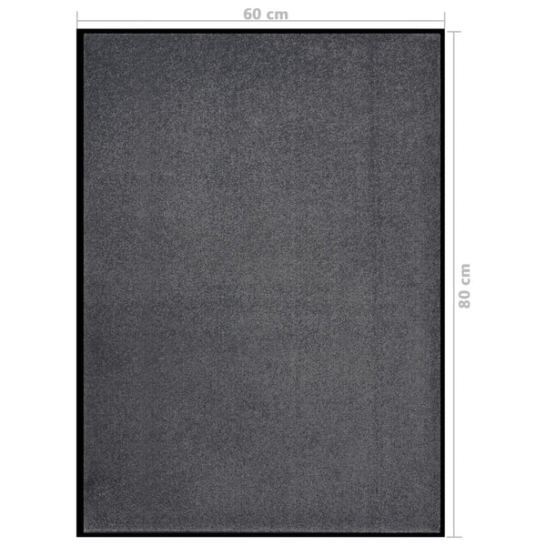 vidaXL Doormat 60x80 cm Anthracite