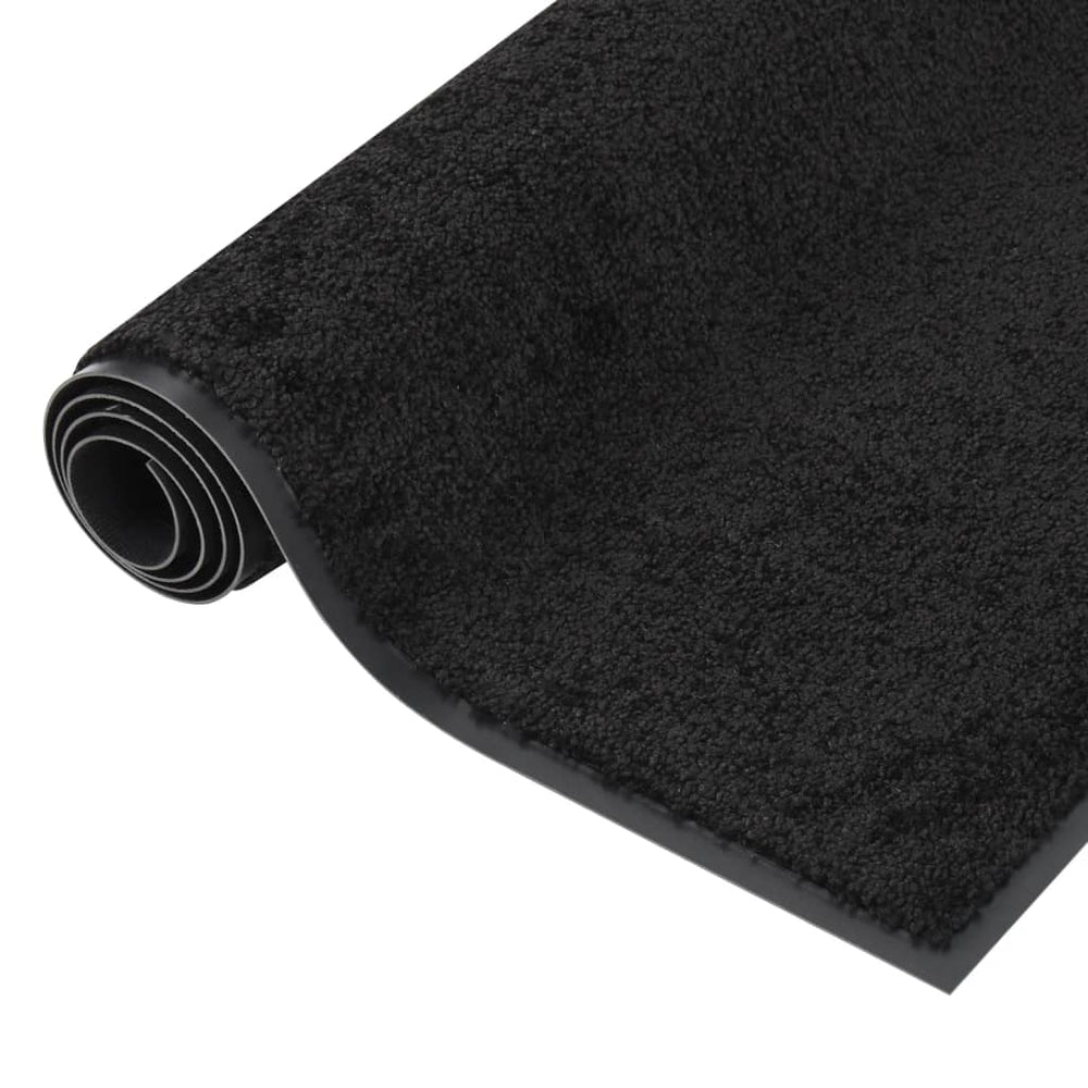 vidaXL Door Mat 60x80 cm Black