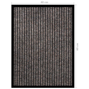vidaXL Doormat Beige Striped 40x60 cm