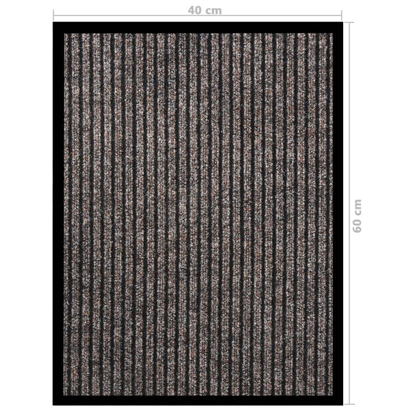 vidaXL Doormat Beige Striped 40x60 cm