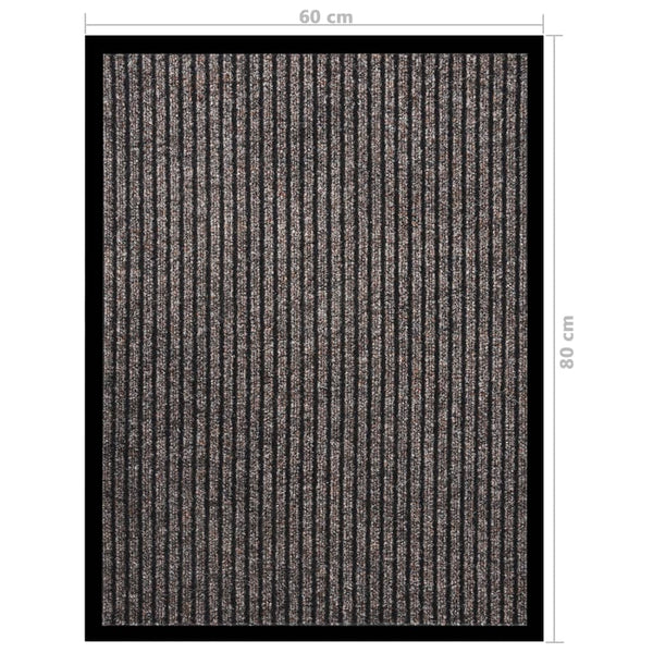 vidaXL Striped Doormat Beige 60x80 cm