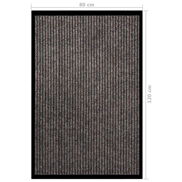 vidaXL Striped Doormat Beige 80x120 cm