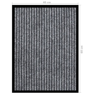 vidaXL Striped Grey Doormat 40x60 cm