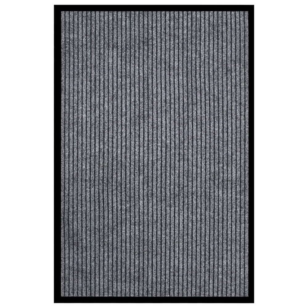 vidaXL Striped Doormat Grey 80x120 cm