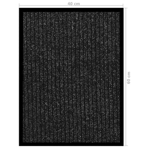 vidaXL Doormat Anthracite Striped 40x60 cm