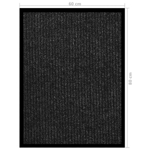 vidaXL Anthracite Striped Door Mat 60x80 cm