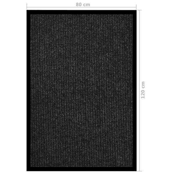 vidaXL Striped Doormat 80x120 cm Anthracite