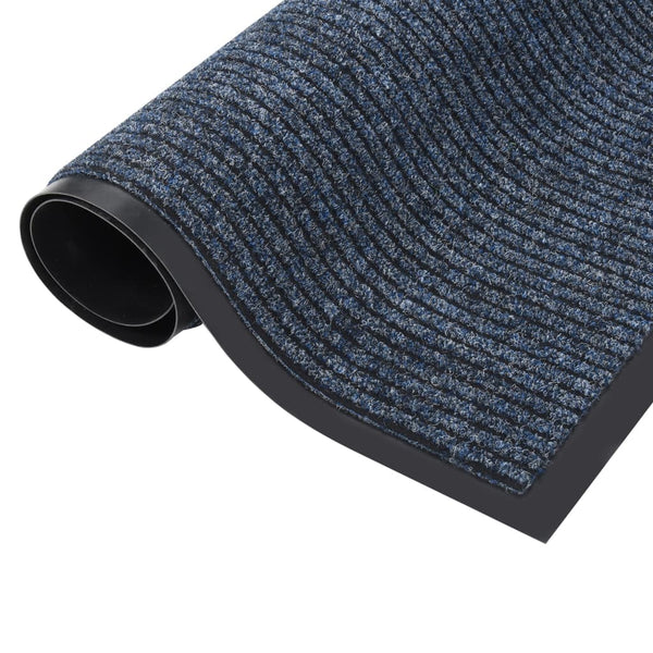 vidaXL Doormat Blue Striped 40x60 cm