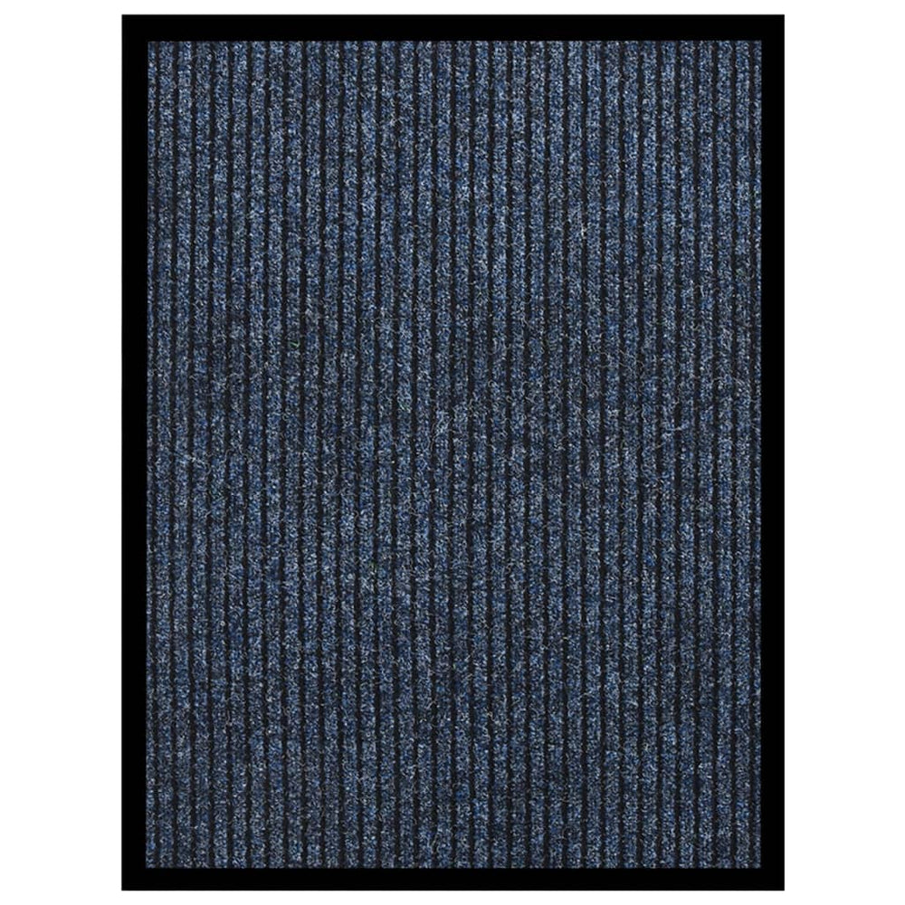 vidaXL Striped Doormat Blue 60x80 cm