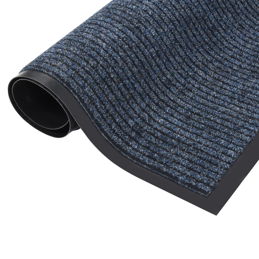 vidaXL Striped Doormat Blue 80x120 cm