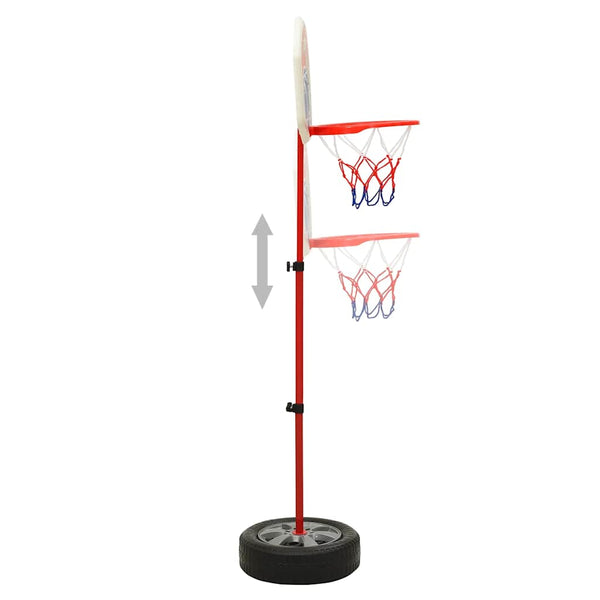 vidaXL Kids' Adjustable Basketball Hoop Set 120 cm