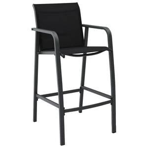 vidaXL 3-Piece Outdoor Bar Set Black