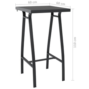 vidaXL 3-Piece Outdoor Bar Set Black