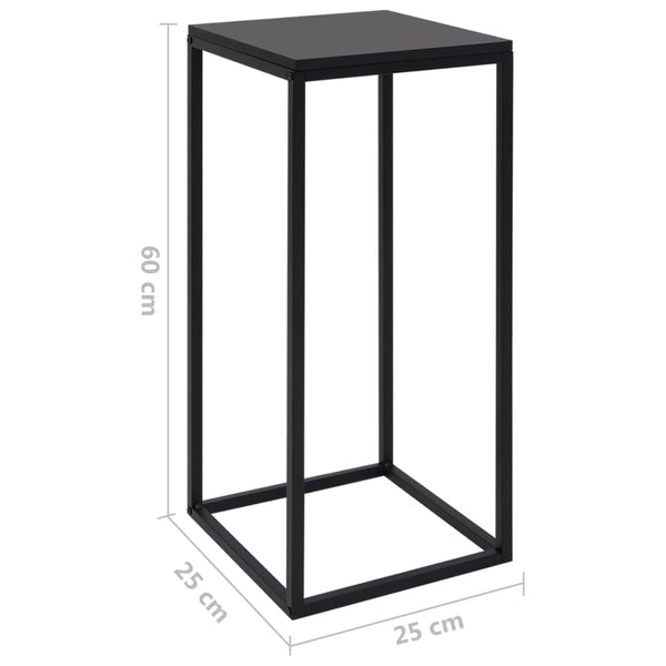 vidaXL Side Tables 2 pcs. Black Steel