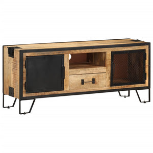 vidaXL TV Cabinet 110x31x46 cm Rough Mango Wood