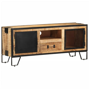 vidaXL TV Cabinet 110x31x46 cm Rough Mango Wood