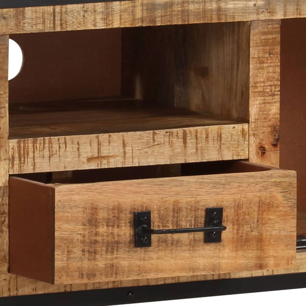 vidaXL TV Cabinet 110x31x46 cm Rough Mango Wood