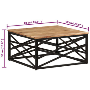 Akazie Couchtisch Massivholz 68x68 cm