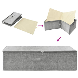 vidaXL Fabric Storage Box 70x40x18 cm Grey
