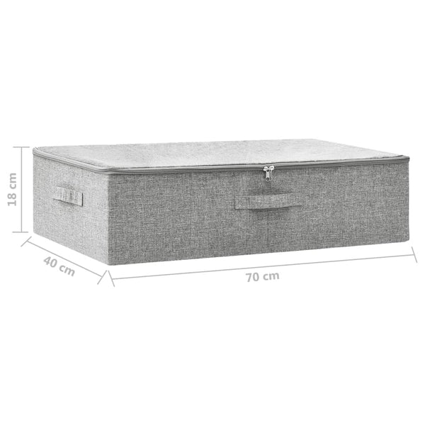 vidaXL Fabric Storage Box 70x40x18 cm Grey