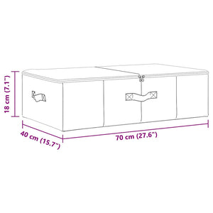 vidaXL Fabric Storage Box 70x40x18 cm Cream