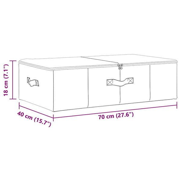 vidaXL Fabric Storage Box 70x40x18 cm Cream
