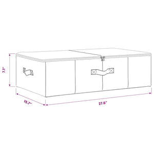 vidaXL Fabric Storage Box 70x40x18 cm Cream
