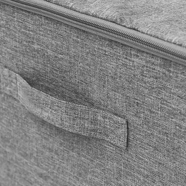 vidaXL Storage Boxes 2 pcs Fabric 43x34x23 cm Grey