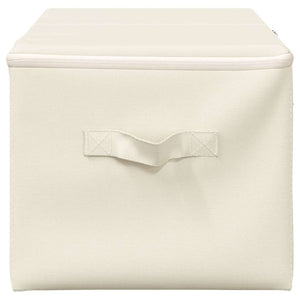 vidaXL Storage Boxes 2 pcs Fabric 43x34x23 cm Cream