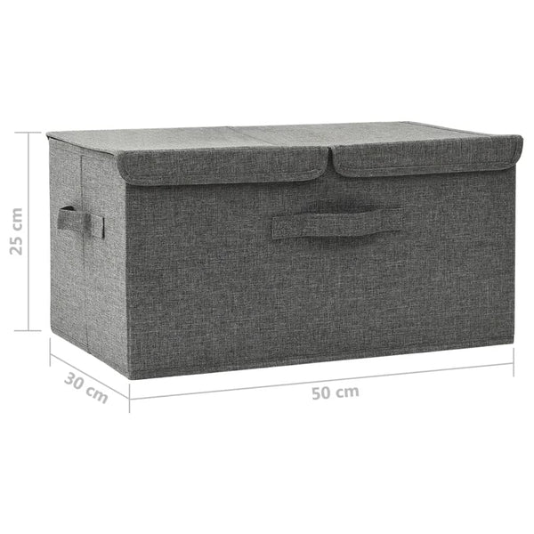 vidaXL Fabric Storage Box 50x30x25 cm Anthracite