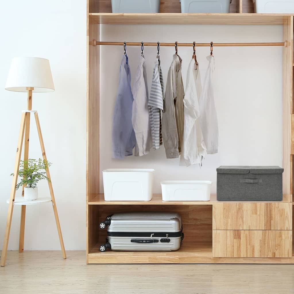 vidaXL Fabric Storage Box 50x30x25 cm Anthracite