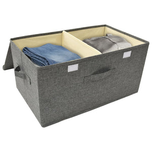Aufbewahrungsboxen Stoff Anthrazit 2er-Set 50x30x25cm