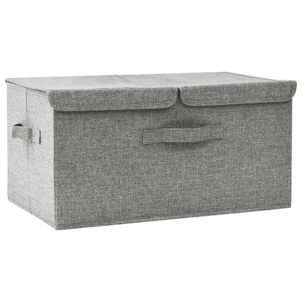 Stoff Aufbewahrungsbox Grau 50x30x25 cm