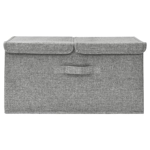 Stoff Aufbewahrungsbox Grau 50x30x25 cm