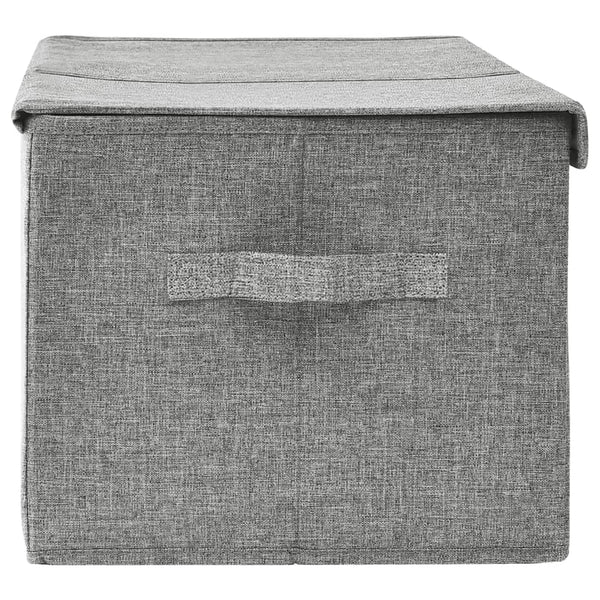 Stoff Aufbewahrungsbox Grau 50x30x25 cm