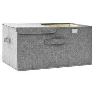 Stoff Aufbewahrungsbox Grau 50x30x25 cm